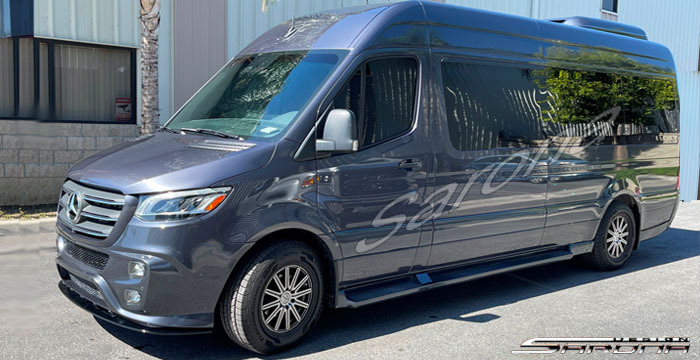 Custom Mercedes Sprinter  Long Wheel Base Running Boards (2019 - 2026) - $1390.00 (Part #MB-014-SB)